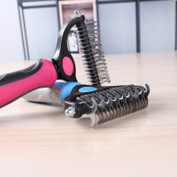 【cw】 Dog Hair Knot Rake Comb Comb Stainless Steel Single-Sided Hair Unknotting Comb Factory Direct ！