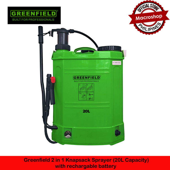 AGRICULTURAL KNAPSACK SPRAYER Greenfield 2 in 1 Electric Knapsack ...