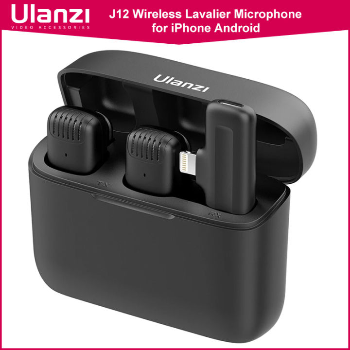 ulanzi-j12ไร้สายจักรยานไมโครโฟนระบบเสียงบันทึกวิดีโอไมโครโฟนมินิไมค์สำหรับ-android-ถ่ายทอดสด