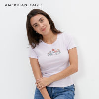 American Eagle Long Life Tiny Top เสื้อยืด ผู้หญิง ไทนี่ (NWTS 037-8843-575)