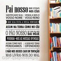 2023qsejhh494gio จิตรกรรมฝาผนัง Nosso Que Estais Nos Céus โปรตุเกสสติ๊กเกอร์สำหรับติดผนังคำพูดไวนิล RU2281โปสเตอร์สติ๊กเกอร์ตกแต่งห้องรับแขก