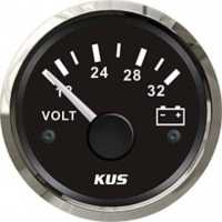 Kus volt meter gauge marine Bezel 18-32 volt 52 mm. เกจวัดโวลท์แบตเตอร์รี่   ky13001