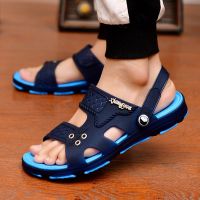 Mens Casual Sandals 2023 Summer New Gladiator Open Toe Thick Soled Sandals Outdoor Beach Sandals Roman Black Shoes