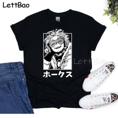 My Hero Academia Hawks Shirt Keigo Takami Boku No Hero Academia Men Tshirt Anime Clothes Shirt 100% Cotton Gildan