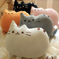 FUSHUN ของเล่นตุ๊กตาผ้ากำมะหยี่แมวขนมปัง Kawaii ขนาด40X30ซม. หมอนอิงของเล่นหมอนนุ่มแมวมีความสุขน่ารักสำหรับตกแต่งบ้าน