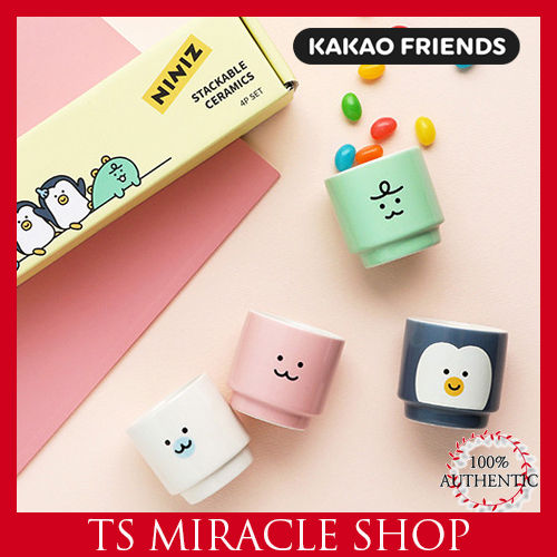Kakao Friends Niniz Jordy And Angmond And Scarppy And Kero Face Porcelain