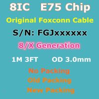 100pcs/lot 100% Original 8IC E75 Foxconn USB Charger Cable Data Sync Charging Cable For i11 pro X XS MAX 8 7 6s Plus SE 1m 3ft