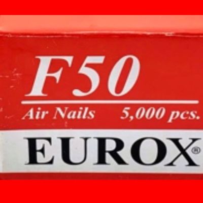 EUROX F50 ลูกแม็ก ยิงไม้ ขาเดี่ยว ตะปูยิงไม้ ตะปูลม กล่องละ 5000 นัด