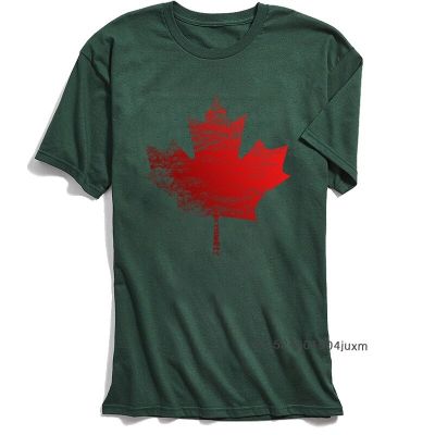 Glory Canada! Men Tshirt 2018 Popular Green Red Tops T Shirt Father Day Pure Cotton Short Sleeve T-Shirts Maple Print Tees 80S