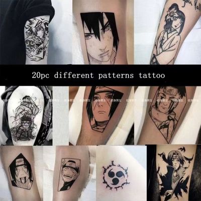 hot！【DT】▣❦✵  20 Sheets Cartoon Anime Temporary Fake Sticker Arm Men Faux Tatouage Tatuagem Adesiva Set Hot