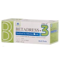 Betadress ขนาด 3X3 นิ้ว (1กล่อง10ชิ้น) ผ้าก๊อซพับสำเร็จรูป ปิดแผล ทำแผล ปราศจากเชื้อ