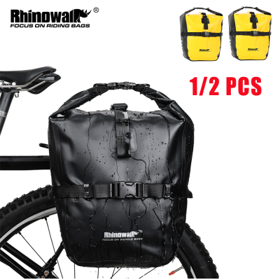 Rhinowalk กระเป๋าข้างจักรยาน1หรือ2ชิ้นกระเป๋าหลังรางใส่ที่เก็บr จักรยาน20L กันน้ำ MTB จักรยานเสือหมอบกระเป๋าเก็บของ