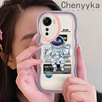 เคส Chenyyka สำหรับ Vivo Y16 Y35 5G Y56 5G เคสการ์ตูนนาซ่าดีไซน์ใหม่พื้นที่ขอบครีมกันกระแทกแบบใสนุ่มเคสมือถือโปร่งใสลายกล้องถ่ายรูปเรียบง่ายอ่อนโยนฝาครอบป้องกัน