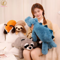 45 ซม. Lazy Animal Plush ตุ๊กตา หมอนนอนนุ่ม ๆ ยัดไส้แรคคูน Sloth พนักพิงนอน ตุ๊กตา ตกแต่งห้อง