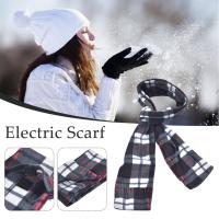 {Warm scarf}ฤดูหนาวผ้าพันคอไฟฟ้า USB ชาร์จความร้อนอย่างรวดเร็วอบอุ่น Unisex ปกสำหรับกิจกรรมกลางแจ้งใช้ Dropship