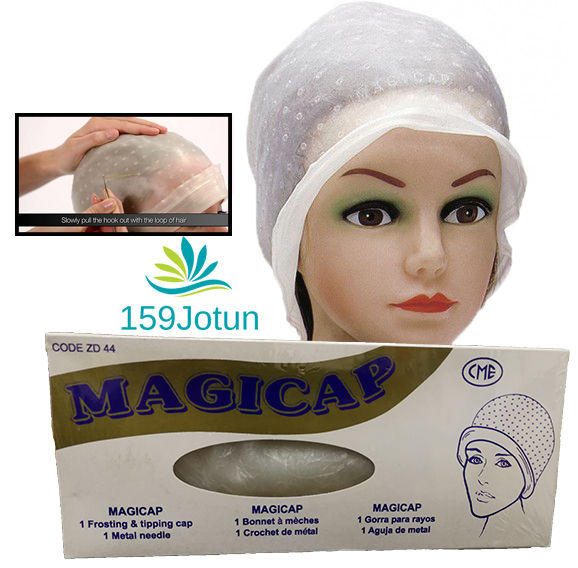 Magicap Reusable Rubber Hair Color Highlighting Tipping Highlight Cap and  Metal Hook Tipping | Lazada