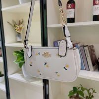 Small Daisy Embroidery Underarm Mahjong Bag Shoulder Diagonal Clutch Bag