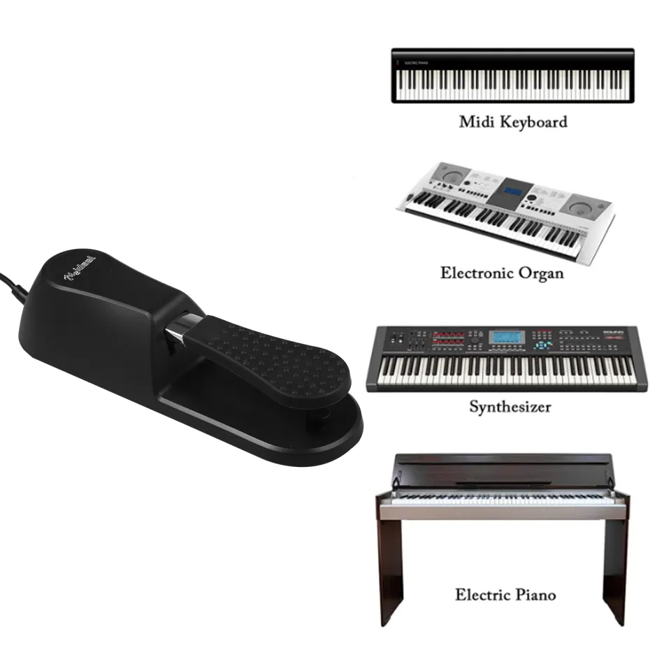 Pédale Piano Sustain Universel Non-slip Damper avec Piano Style En