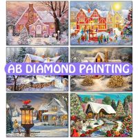 【CC】✉  Square/Round Diy Painting Pastoral Mosaic Landscape Decoration