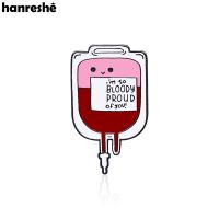 hot【DT】 Hanreshe Enamel Blood Brooch Pin New Medicine Lapel Badge Jewelry for Doctors Nurses Gifts