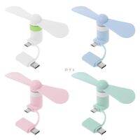 【 Cw】พัดลมพกพา2in1 Type C Micro USB Mini Fan Cooler สำหรับ Samsung Xiaomi HTC ศัพท์มือถือและสมาร์ทโฟนทั้งหมด