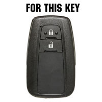 รถระยะไกล Keyless เชลล์ป้องกันซิลิโคนกรณีปกที่สำคัญสำหรับโตโยต้า C-HR Prius 2016 2017 2018 Fob ผิวผู้ถือ2ปุ่ม