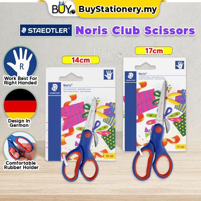 STAEDTLER 965 40 BK Noris Junior Safety Scissors - Right-Handed for Age 3+,  10 cm (Pack of 1)