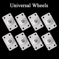 Self Adhesive Caster Mini Swivel Wheels Stainless Steel Universal Wheel 360 Degree Rotation Pulley for Furniture Trash Can Tools Furniture Protectors