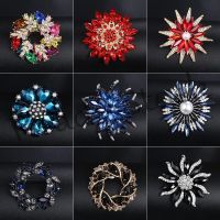 【hot sale】 卐✲ B36 Fashion acrylic brooch female alloy electroplating silk scarf pin clothes accessories corsage spot wholesale