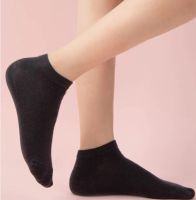 studiolee2018 ถุงเท้าแฟชั่น ถุงเท้าข้อสั้น แบบSet 10คู่ สีดำ-10คู่