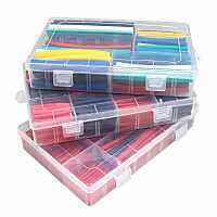 102-750pcs 2:1 Thermoresistant Tube Heat Shrink Wrapping Boxes Assorted Wire Cable Insulation Sleeving 3:1 Heat Shrink Tube Set Electrical Circuitry P