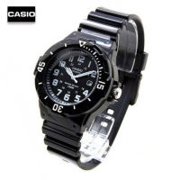 Velashop นาฬิกาข้อมือผู้หญิงคาสิโอ Casio Standard สายเรซิ่น สีดำ รุ่น LRW-200H-1BVDF, LRW-200H-1B, LRW-200H, LRW200H, LRW