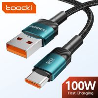 Toocki USB Type C Cable 100W Fast Charging 6A Type C Cable for Xiaomi Huawei P30 P40 Samsung POCO Realme Oneplus Data Wire Wall Chargers