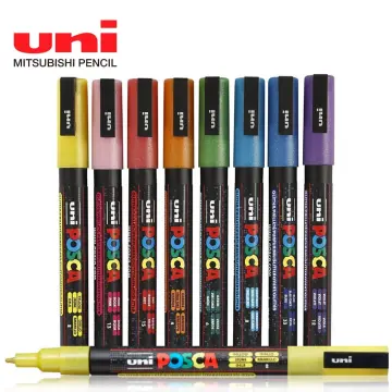 Uni Posca Paint Marker Pen - Extra Fine Point 8/12 Colors PC-1M for Rock Mug