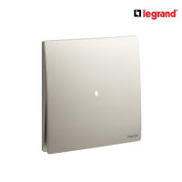 Legrand สวิตช์สองทาง 1 ช่อง สีแชมเปญ มีไฟ LED 1G 2Ways 16AX Illuminated Switch รุ่นมาเรียเซนต์ | Mallia Senses | Champaigne| 281011CH | บิทิสมาร์ท | BTiSmart