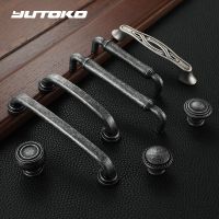 [HOT NNQJKYIYWHG 512] YUTOKO Retro ตู้ครัวประตูจับ Vintage Handle Knobs เฟอร์นิเจอร์ฮาร์ดแวร์ตู้โบราณจับตู้ดึง610