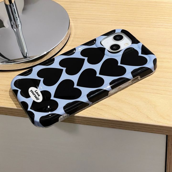 new-style-phone-case-เคส-imd-ผิวเงาหัวใจสีดำสำหรับ-iphone-14-13-pro-max-plus-ฝาครอบหลังสำหรับ12-11-pro-max-x-xs-maxcapa