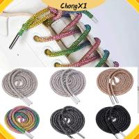 CHONGXI 1PC DIY สายรัด สายถักเปีย เชือกผูกรองเท้าพลอยเทียม เชือกรองเท้าประดับเพชร รองเท้าผ้าใบผูกเชือก สายสว่าง