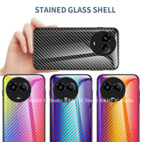 เคส Phone Case Realme 11x Realme11x 5G เคส กระจกเทมเปอร์ไฟเบอร์ไล่ระดับสีแฟชั่นใหม่สำหรับ เคสโทรศัพท์ เคสหลังแบบแข็งเท่ห์สร้างสรรค์ป้องกันการตกหล่น2023