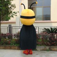 สีเหลืองสีดำเกลือกกลิ้งผึ้งมิ่งขวัญเครื่องแต่งกาย Mascotte ผึ้งผึ้งมิ่งขวัญเครื่องแต่งกายชุดฮาโลวีนปาร์ตี้คอสเพลย์ชุดชุด