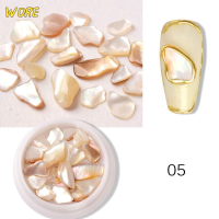 ?【Lowest price】WORE 1กล่อง Nail Art SHELL Fragment Stone 3D Charm NATURAL seashell Decor