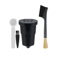 Refillable Coffee Filter Cup with Espresso Coffee Brush Reusable Coffee Pod Filled Capsule for 1.0 K Cup