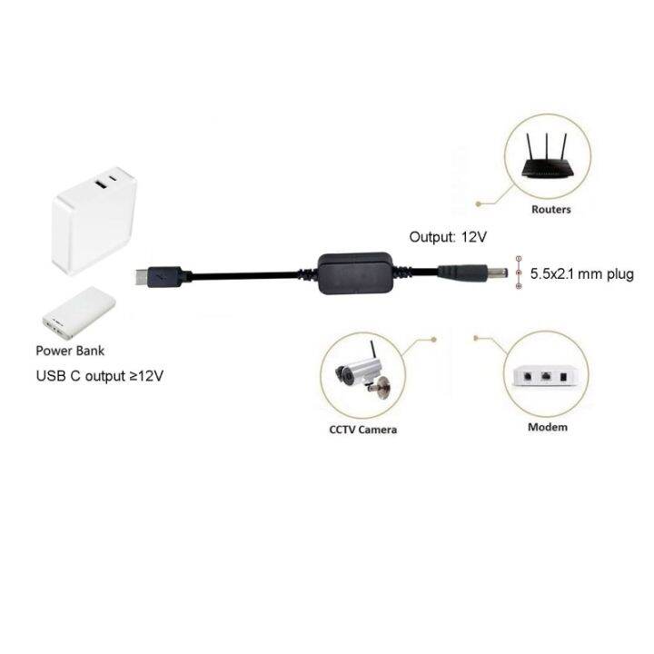 usb-c-type-c-pd-to-12v-20v-2-5-3-5-4-0-5-5mm-conveter-adapter-cable-cord-for-wifi-router-laptop-led-light-cctv-camera-led-strip-lighting