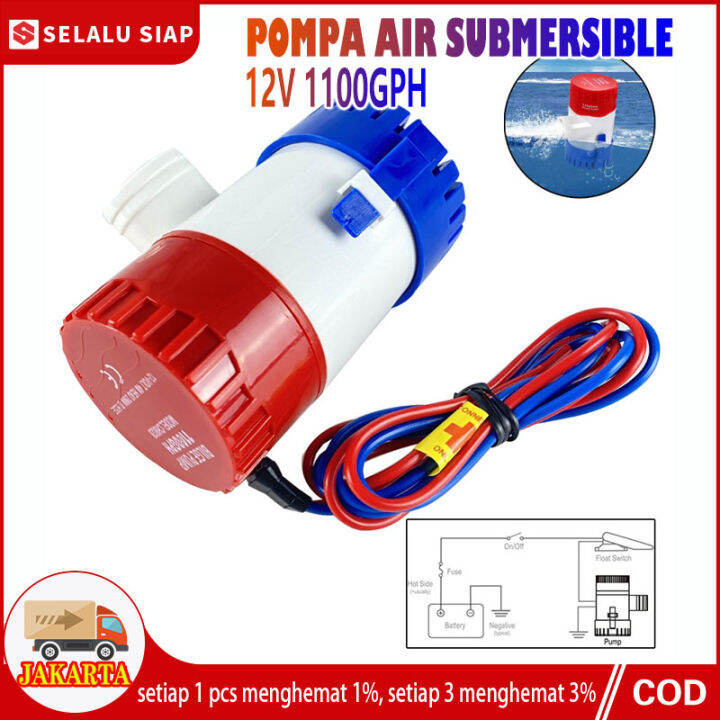 (Dalam Stok, Dikirim Dari Jakarta) Pompa air celup Bilge pump 1100GPH