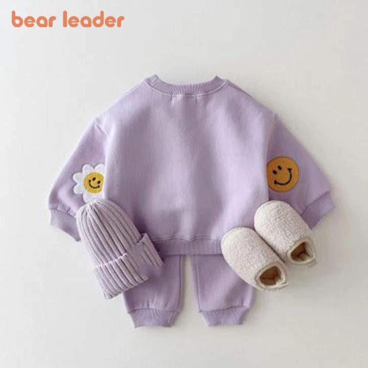 bear-leader-ใหม่เกาหลีเสื้อผ้าเด็กผู้หญิงชุดทารกแรกเกิดชุดแขนยาวเด็กเสื้อลำลอง-กางเกงเสื้อผ้า-sets
