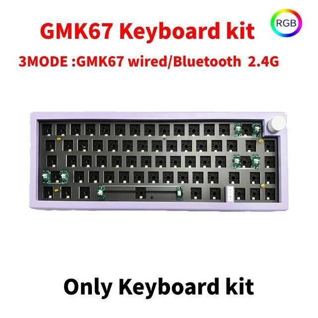 gmk67คีย์บอร์ดแบบกลไกปะเก็นแบบถอดได้ไฟ-rgb-backlit-ชุดวงแหวนอัดลูกสูบบลูทูธไร้สาย2-4กรัมแป้นพิมพ์ปรับแต่งได้3โหมด