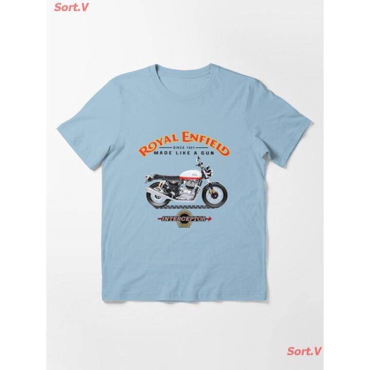 ความร้อน-รถจักรยานยนต์-the-royal-enfield-interceptor-essential-t-shirt-เสื้อยืดพิมพ์ลาย-เสื้อยืดคู่รักs-5xl