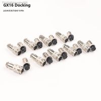 ﹉ 1 set GX16 butt Wire connector 2/3/4/5/6/7/8/9/10 Pin Male amp; Female 16mm Aviation Socket Plug Wire Panel Docking Connectors