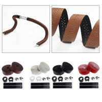 MINFEN Anti-slip Road Bike Non-slip Bar Plug Cycling Protective Handlebar Tape Leather Wrap Bicycle Grips