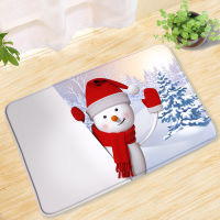 Christmas Snowman Bath Mat Anti Slip Washable Entrance Door Mat Bathroom Mats Christmas Home Decor Rug Car Bathroom Products